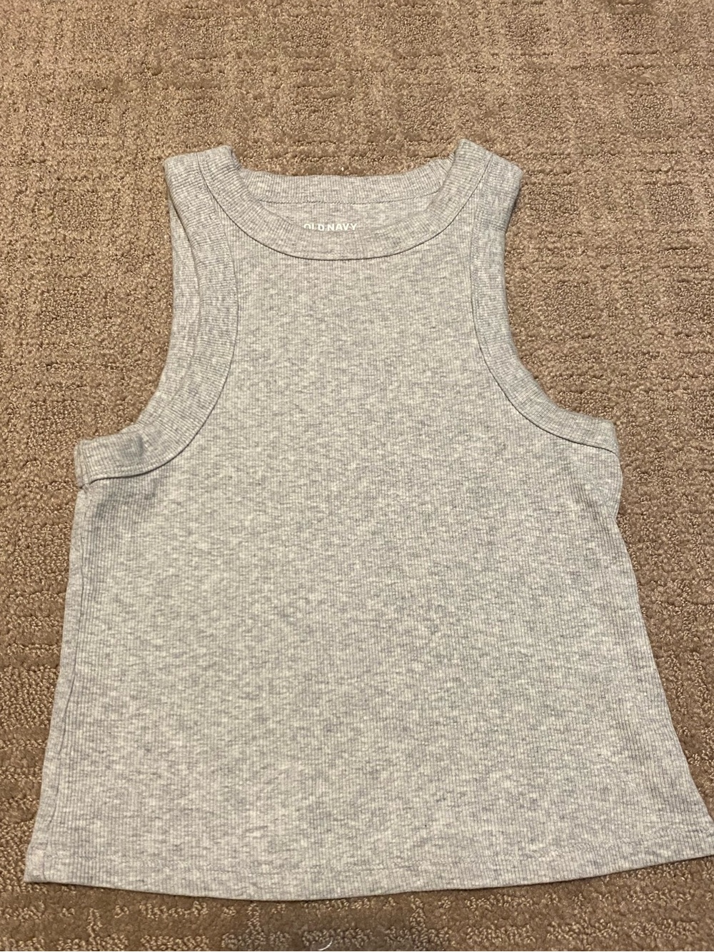 {Old Navy} Ribbed Light Grey Cropped Tank Top ~ Size XS